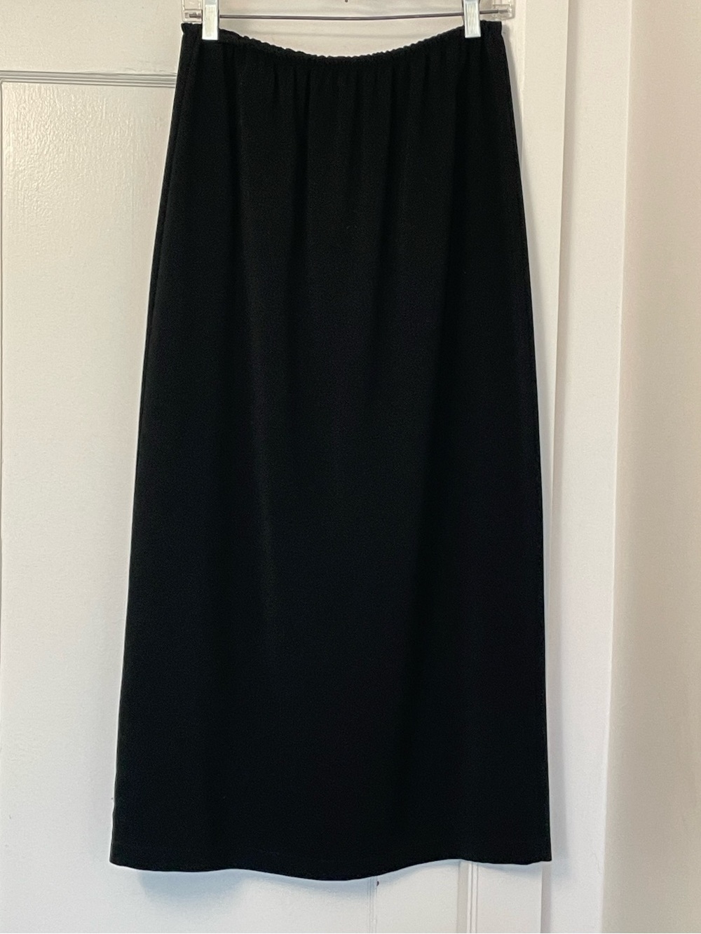 Everyday Black Maxi Skirt with Elastic Waist